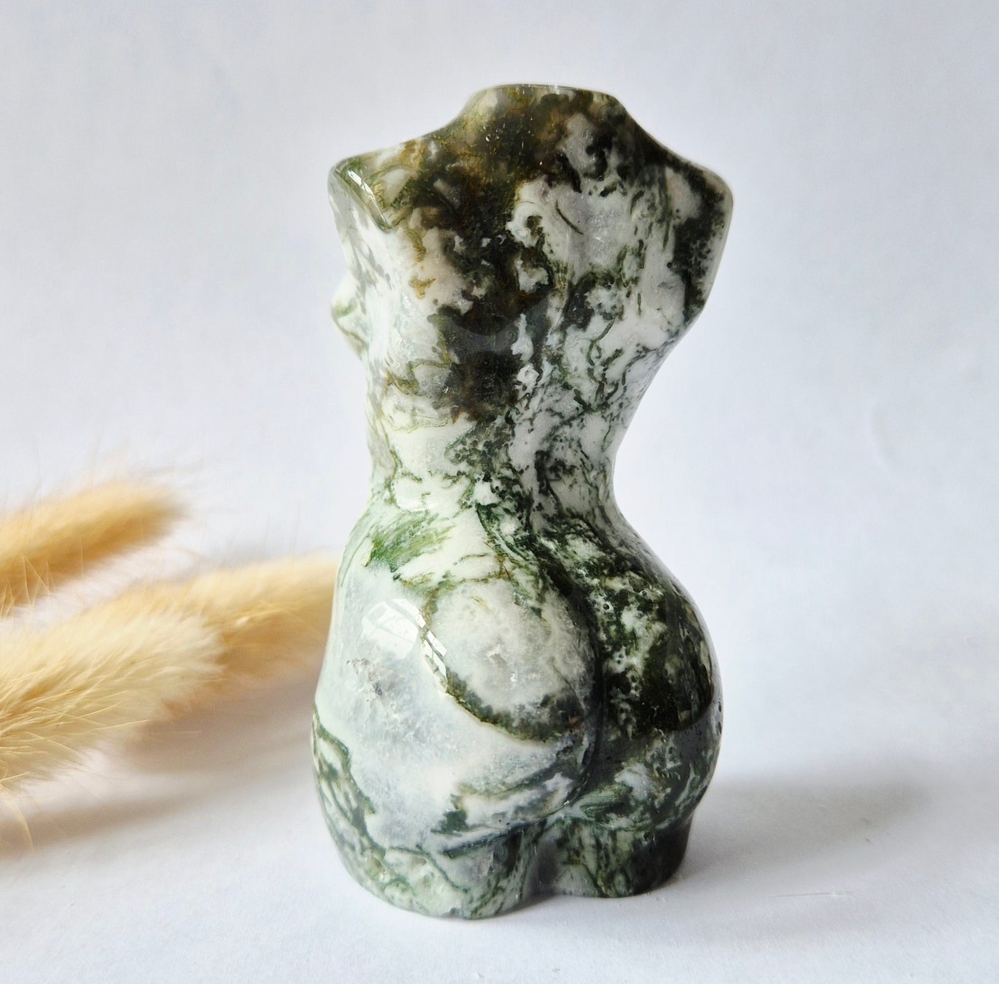 Edelsteinbüste einer Frau (8 cm) - Rosenquarz