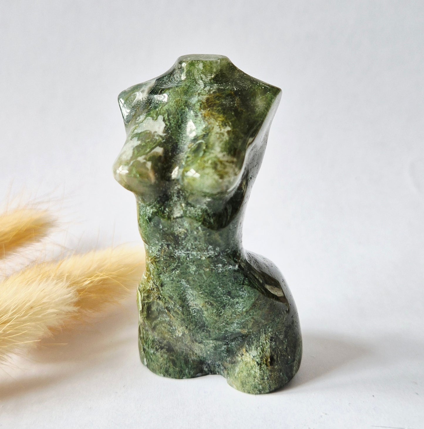 Edelsteinbüste einer Frau (8 cm) - Rosenquarz