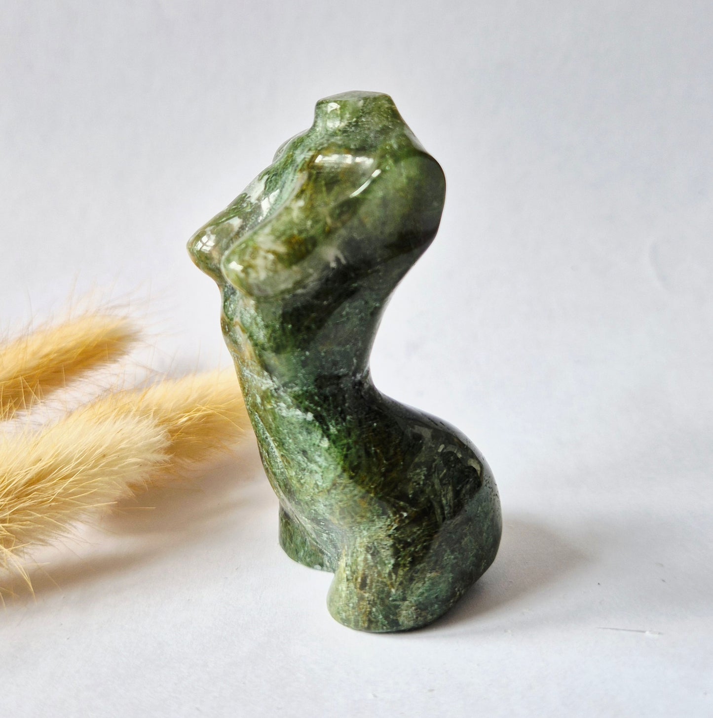 Edelsteinbüste einer Frau (8 cm) - Rosenquarz