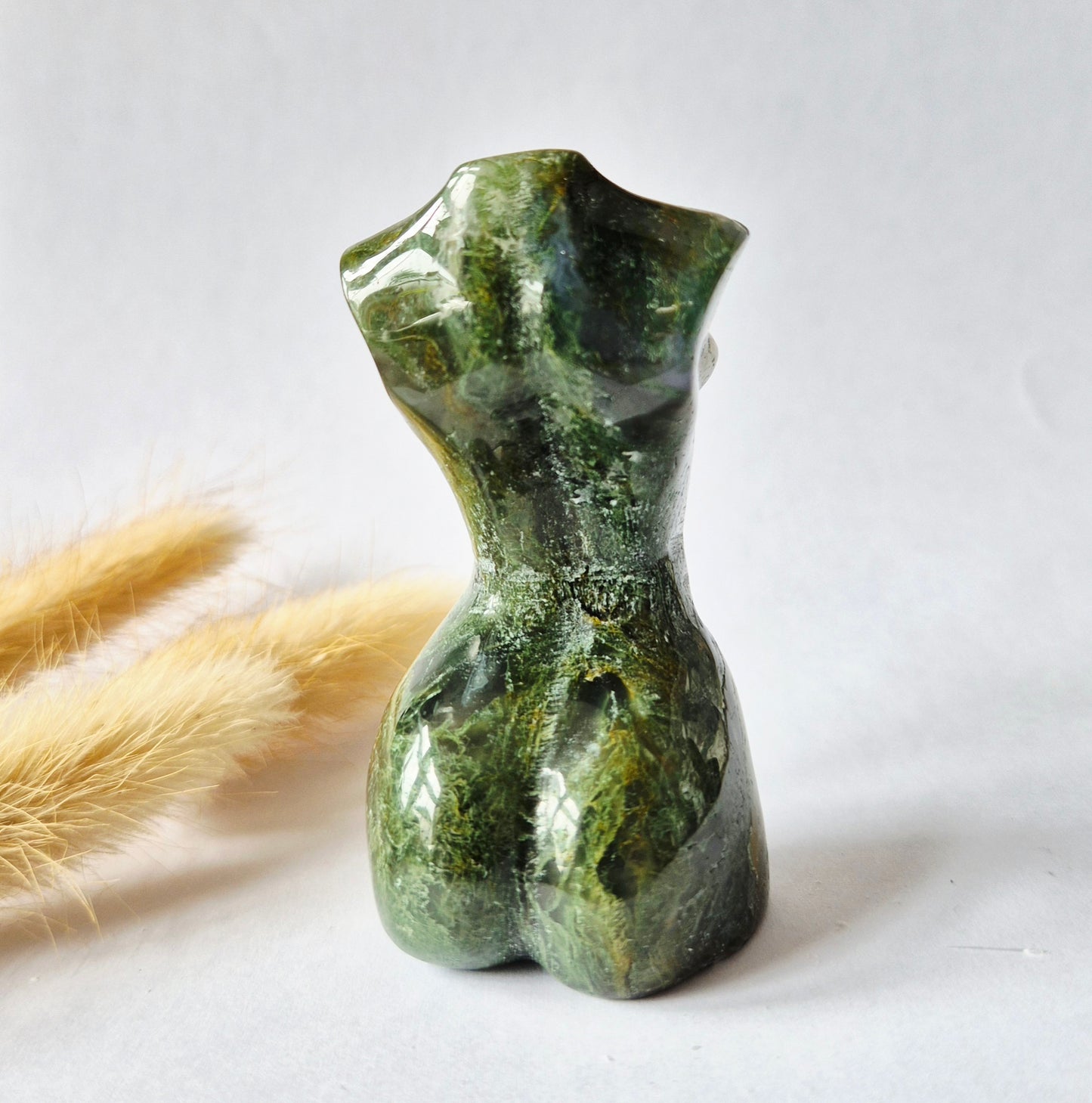 Edelsteinbüste einer Frau (8 cm) - Rosenquarz