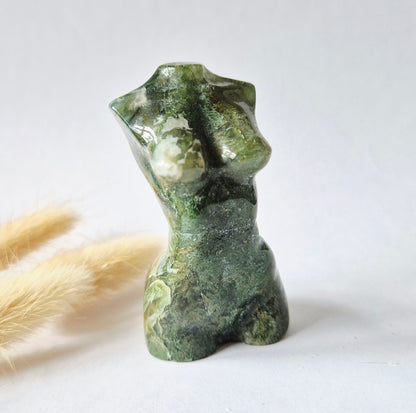 Edelsteinbüste einer Frau (8 cm) - Rosenquarz