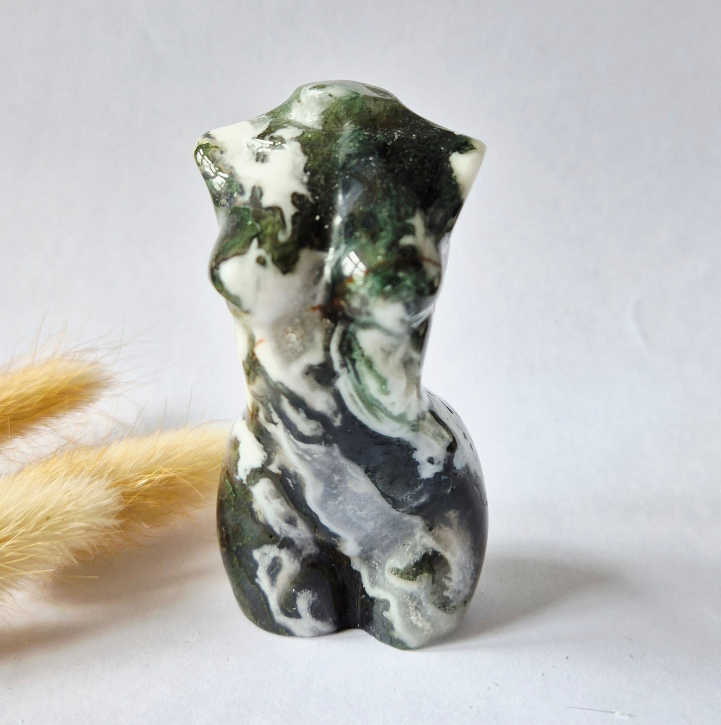 Edelsteinbüste einer Frau (8 cm) - Rosenquarz
