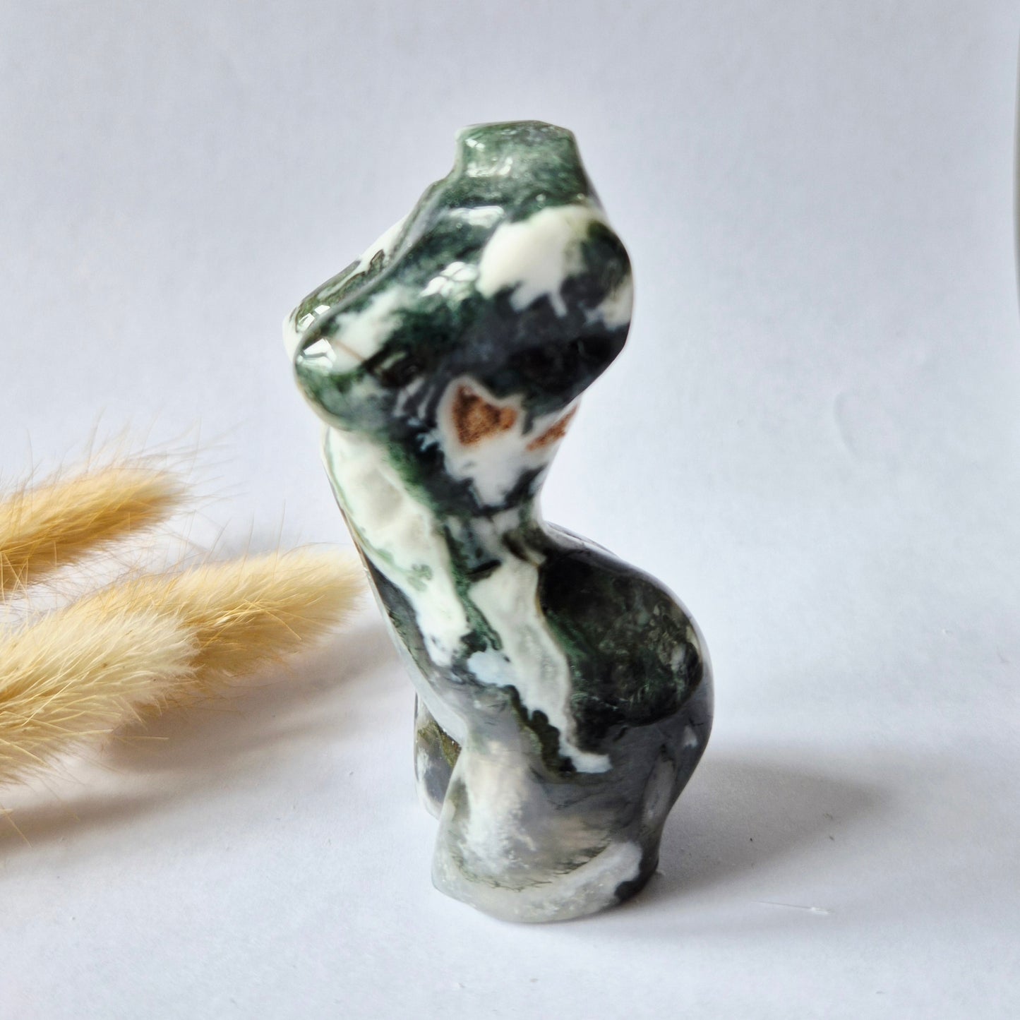 Edelsteinbüste einer Frau (8 cm) - Rosenquarz