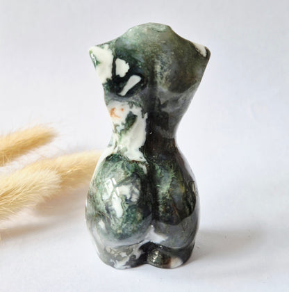 Edelsteinbüste einer Frau (8 cm) - Rosenquarz