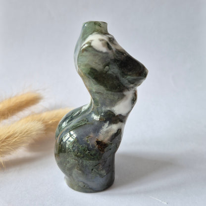 Edelsteinbüste einer Frau (8 cm) - Rosenquarz