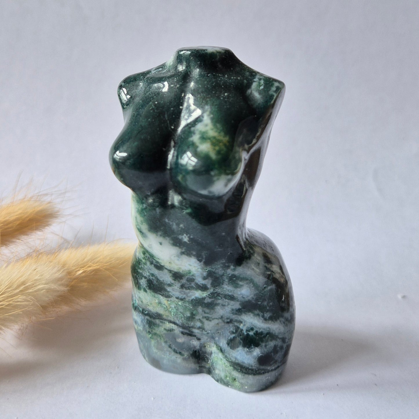 Edelsteinbüste einer Frau (8 cm) - Rosenquarz