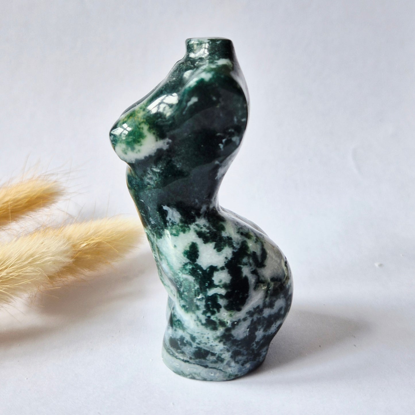Edelsteinbüste einer Frau (8 cm) - Rosenquarz