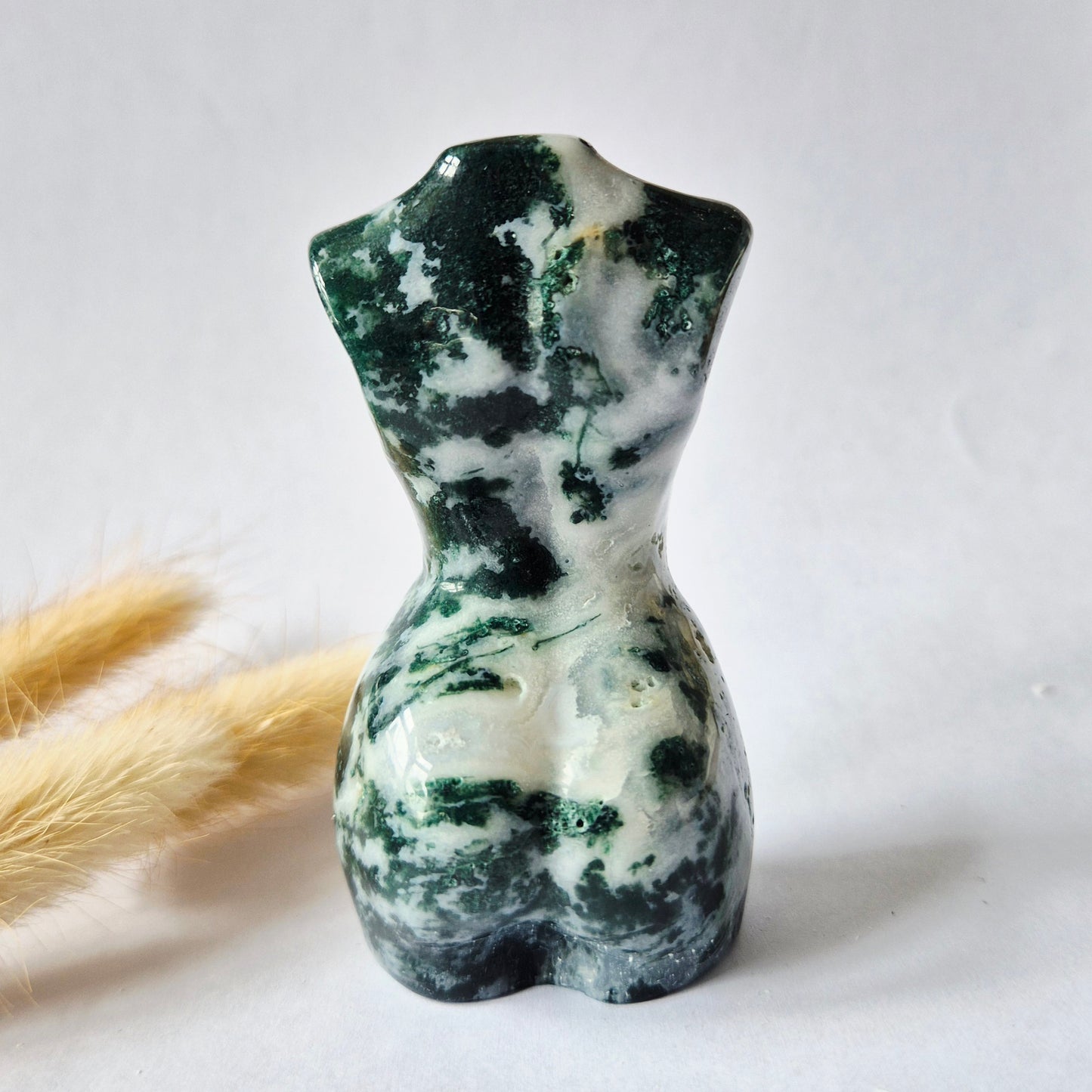 Edelsteinbüste einer Frau (8 cm) - Rosenquarz