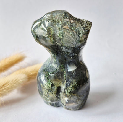 Edelsteinbüste einer Frau (8 cm) - Rosenquarz
