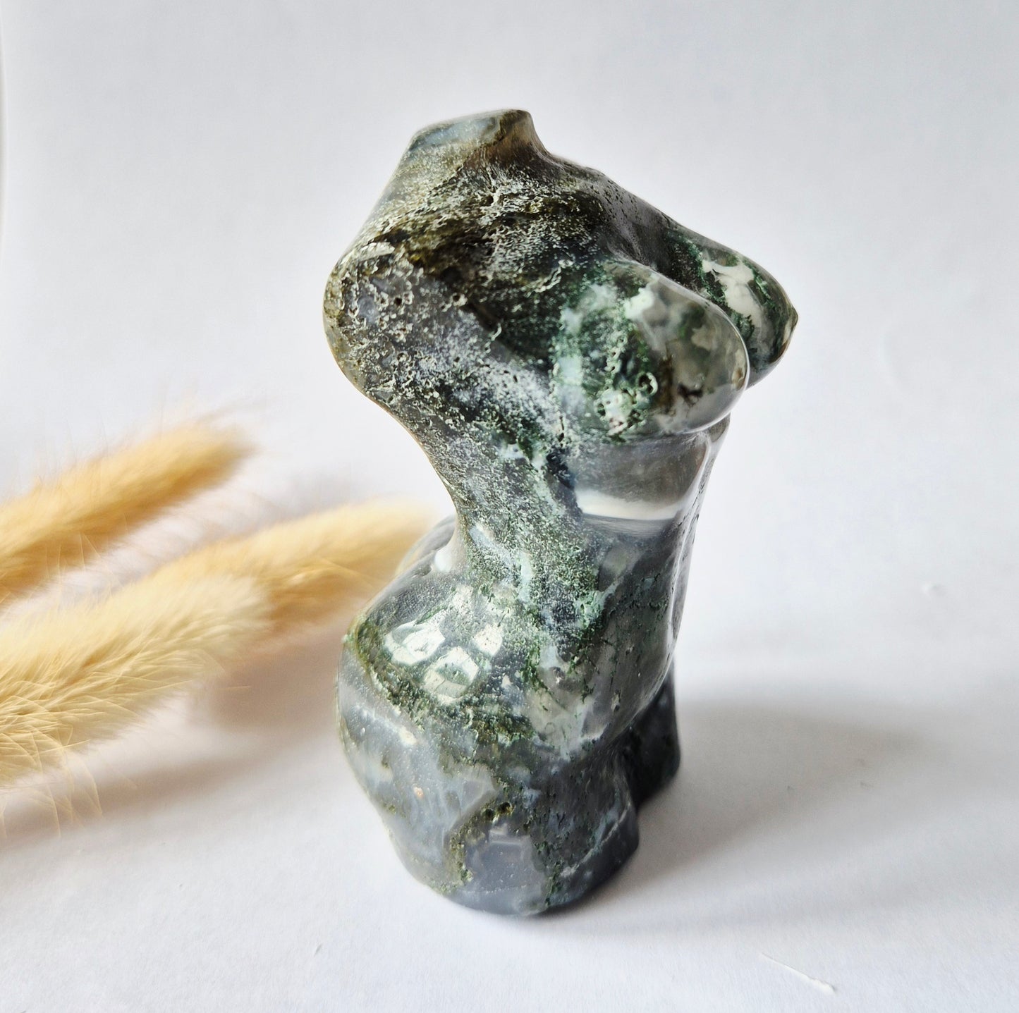 Edelsteinbüste einer Frau (8 cm) - Rosenquarz