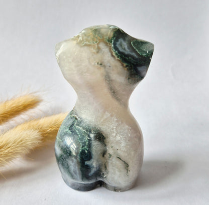 Edelsteinbüste einer Frau (8 cm) - Rosenquarz