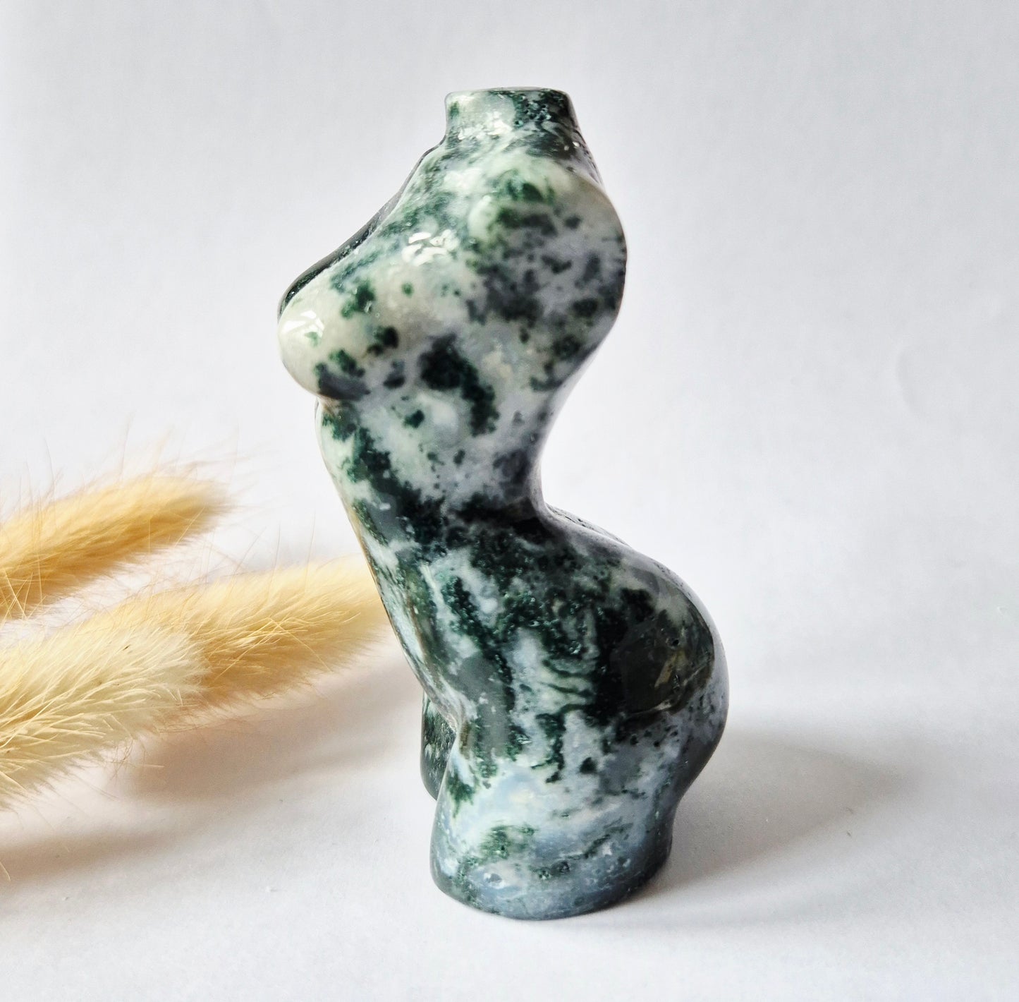 Edelsteinbüste einer Frau (8 cm) - Rosenquarz