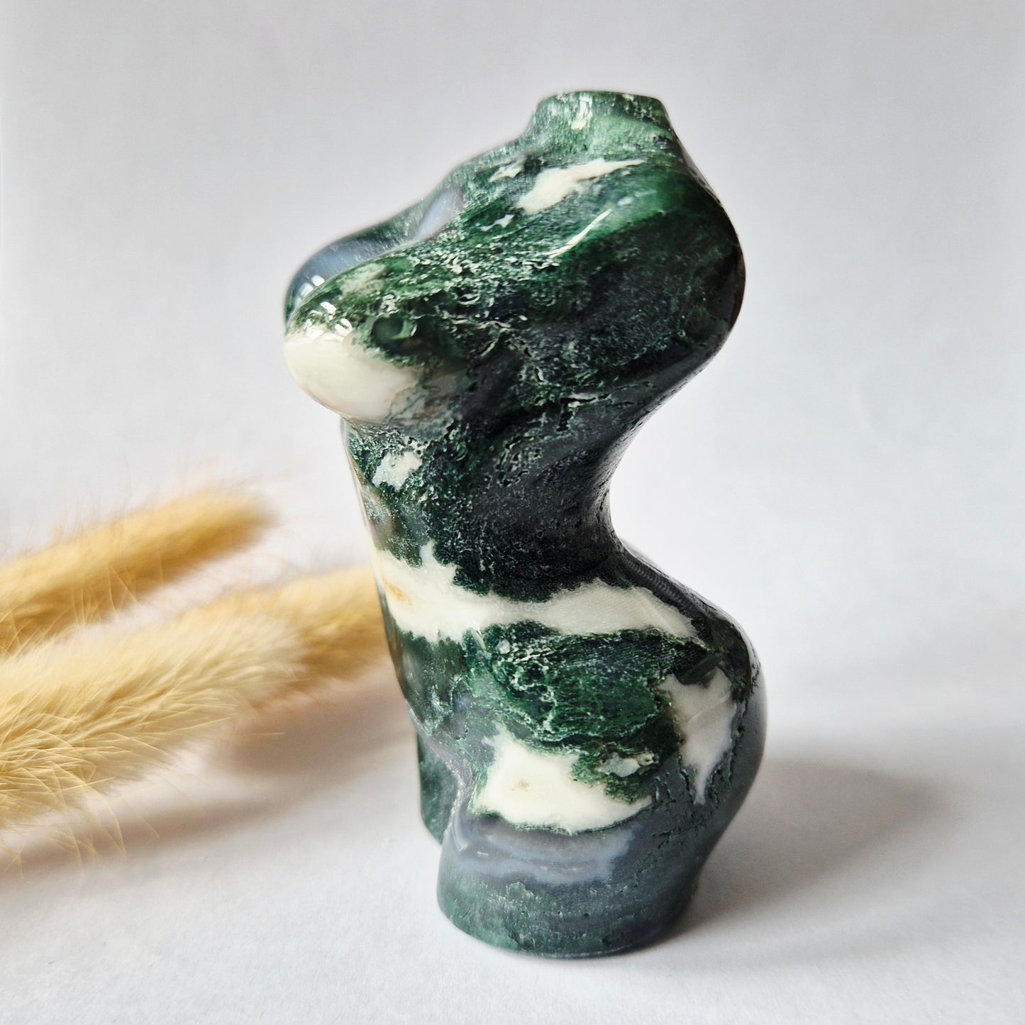Edelsteinbüste einer Frau (8 cm) - Rosenquarz