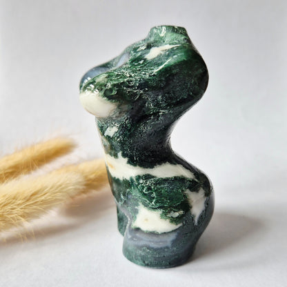 Edelsteinbüste einer Frau (8 cm) - Rosenquarz