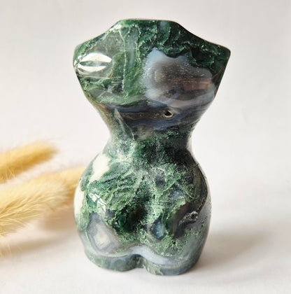 Edelsteinbüste einer Frau (8 cm) - Rosenquarz