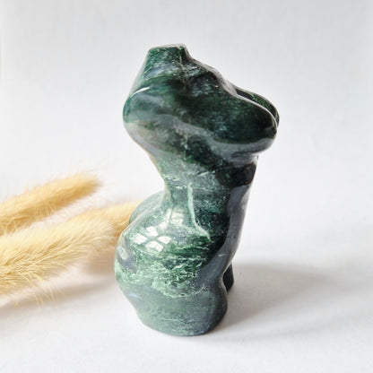 Edelsteinbüste einer Frau (8 cm) - Rosenquarz