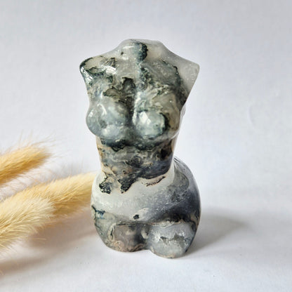 Edelsteinbüste einer Frau (8 cm) - Rosenquarz