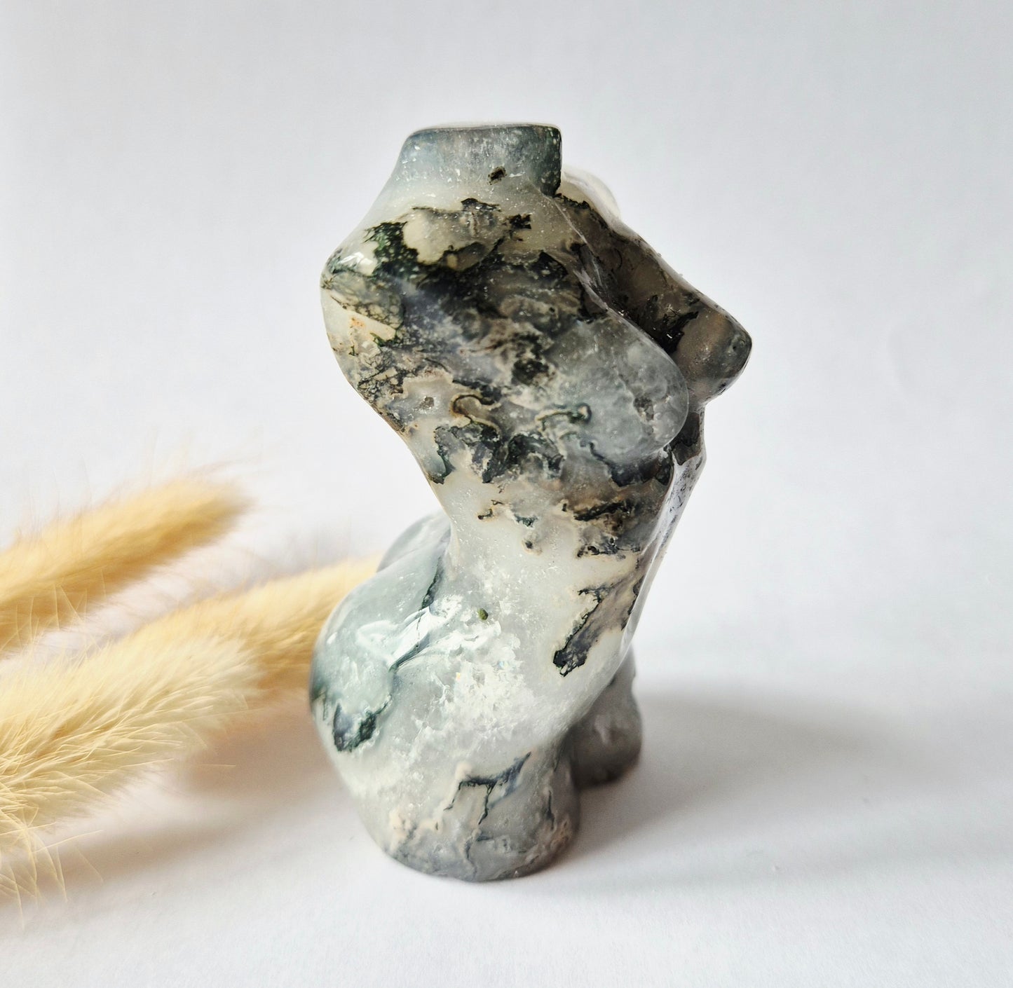 Edelsteinbüste einer Frau (8 cm) - Rosenquarz