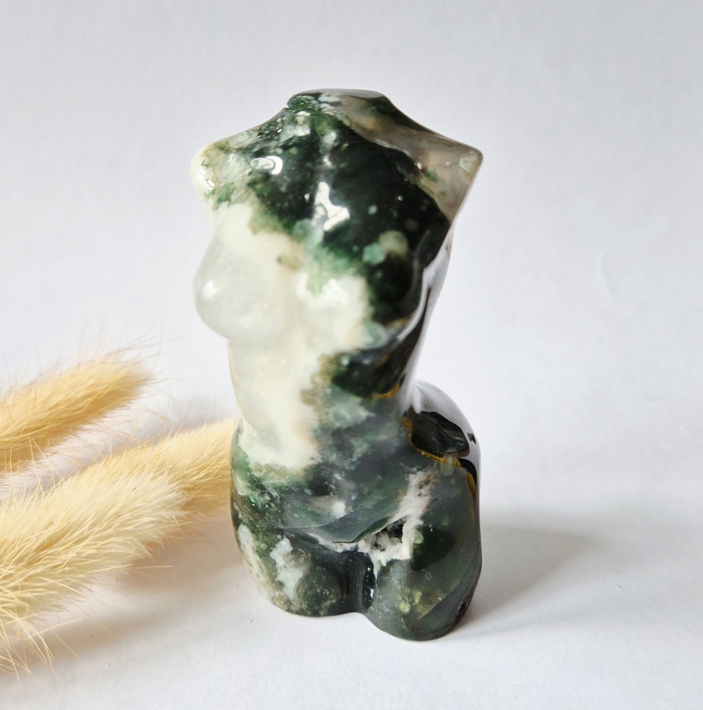 Edelsteinbüste einer Frau (8 cm) - Rosenquarz