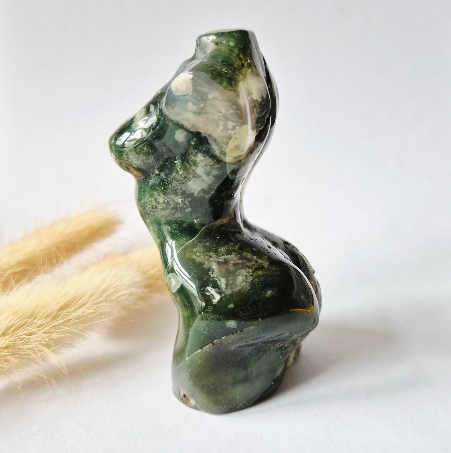 Edelsteinbüste einer Frau (8 cm) - Rosenquarz