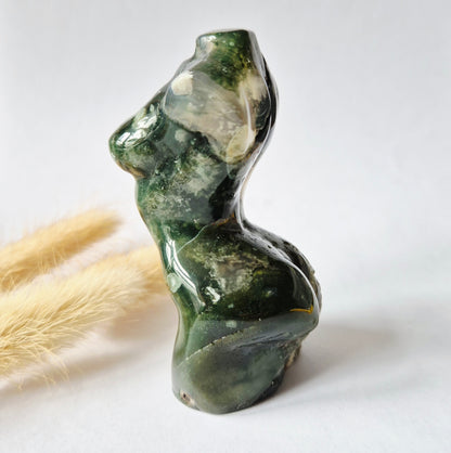 Edelsteinbüste einer Frau (8 cm) - Rosenquarz