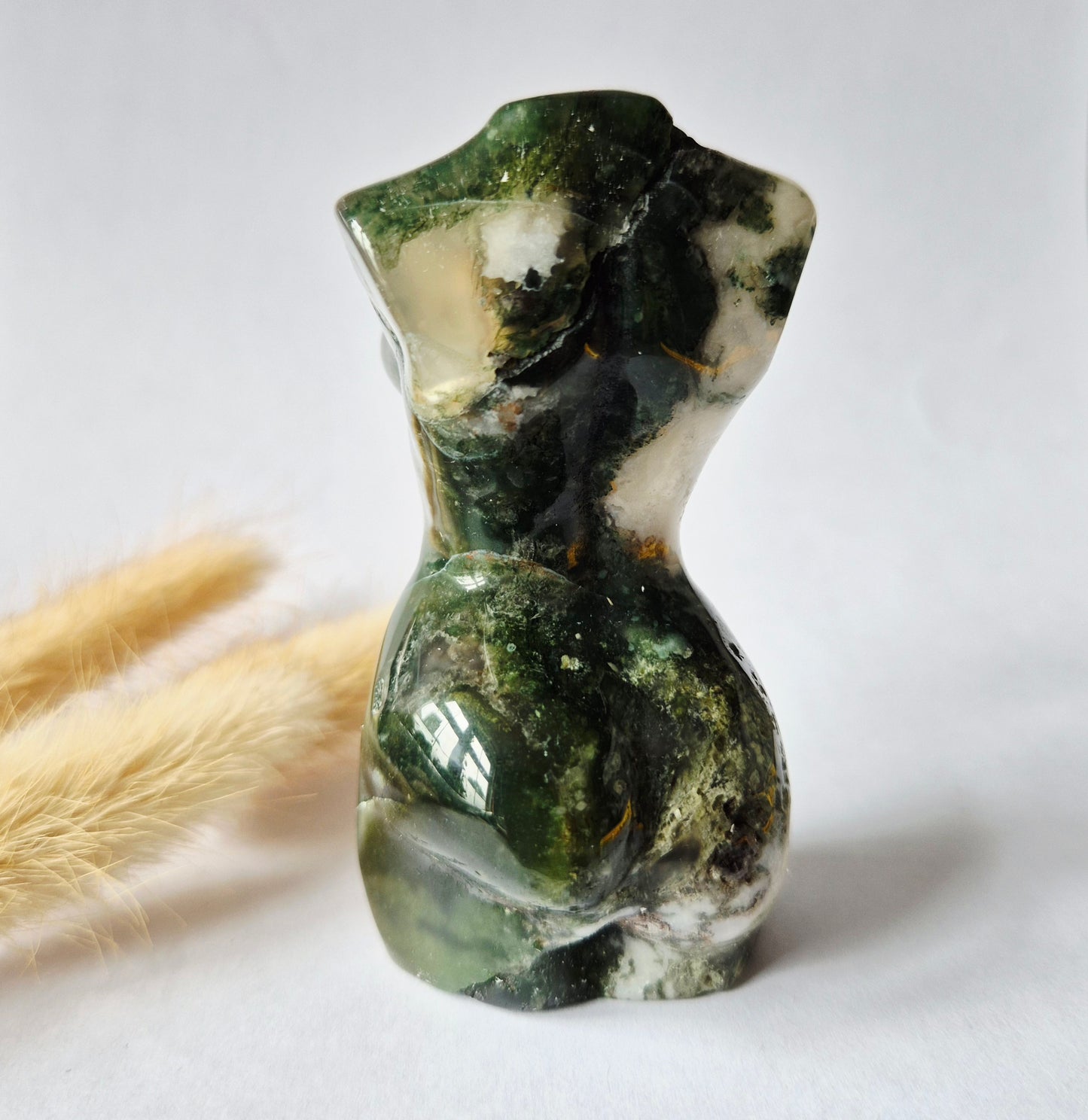 Edelsteinbüste einer Frau (8 cm) - Rosenquarz