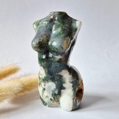 Edelsteinbüste einer Frau (8 cm) - Rosenquarz
