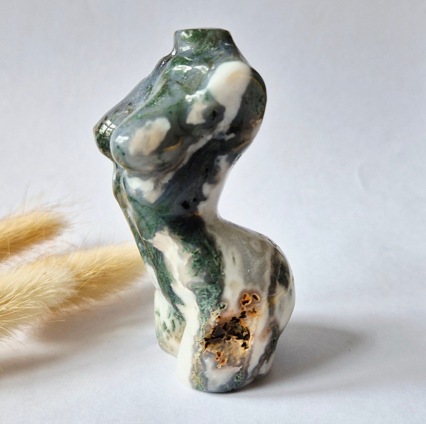 Edelsteinbüste einer Frau (8 cm) - Rosenquarz