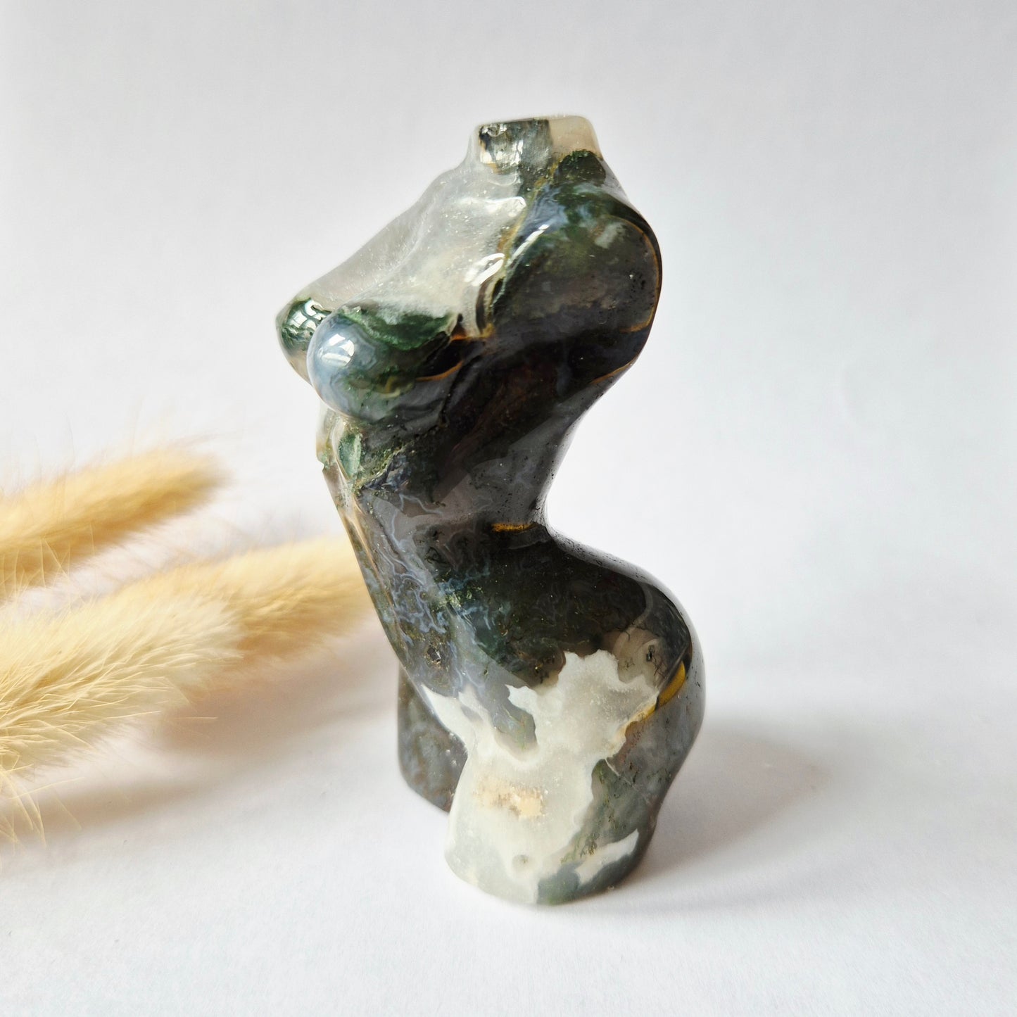 Edelsteinbüste einer Frau (8 cm) - Rosenquarz