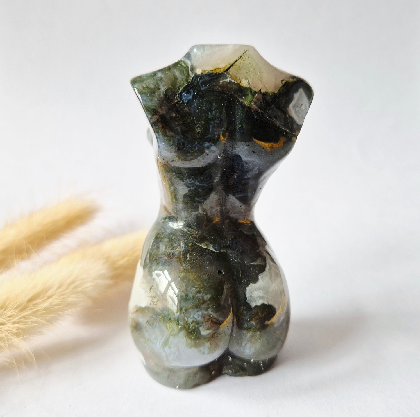 Edelsteinbüste einer Frau (8 cm) - Rosenquarz