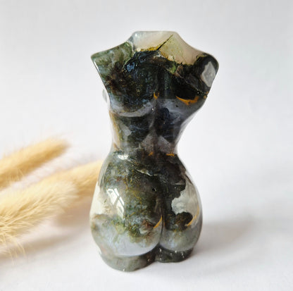 Edelsteinbüste einer Frau (8 cm) - Rosenquarz