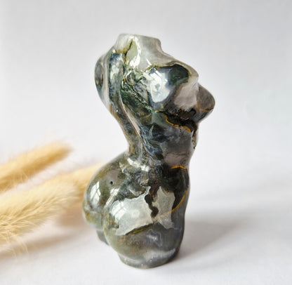 Edelsteinbüste einer Frau (8 cm) - Rosenquarz
