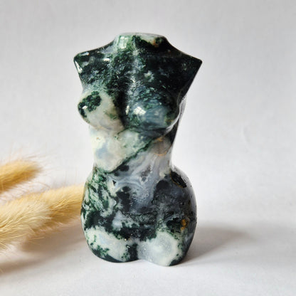Edelsteinbüste einer Frau (8 cm) - Rosenquarz