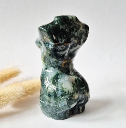 Edelsteinbüste einer Frau (8 cm) - Rosenquarz