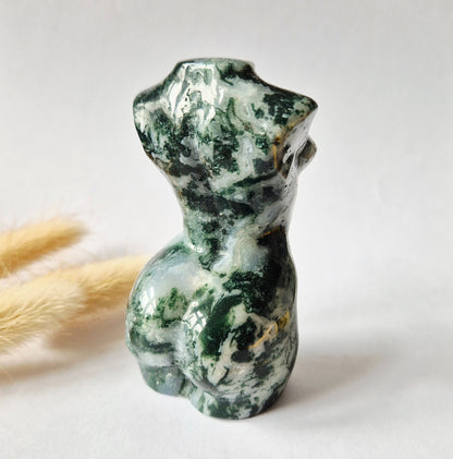 Edelsteinbüste einer Frau (8 cm) - Rosenquarz
