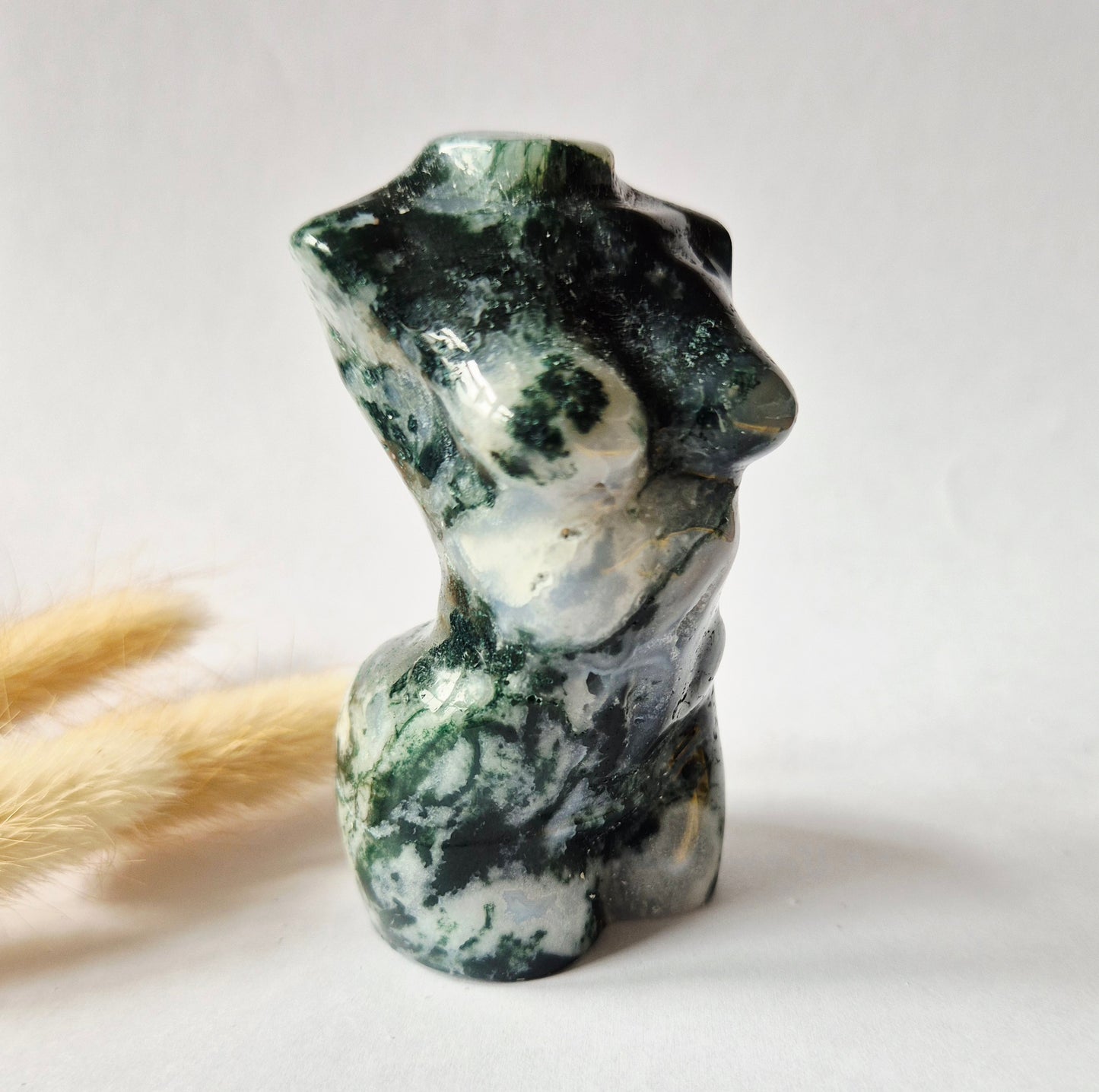 Edelsteinbüste einer Frau (8 cm) - Rosenquarz
