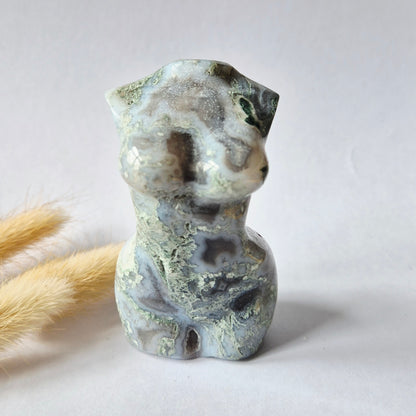 Edelsteinbüste einer Frau (8 cm) - Rosenquarz