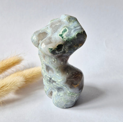 Edelsteinbüste einer Frau (8 cm) - Rosenquarz