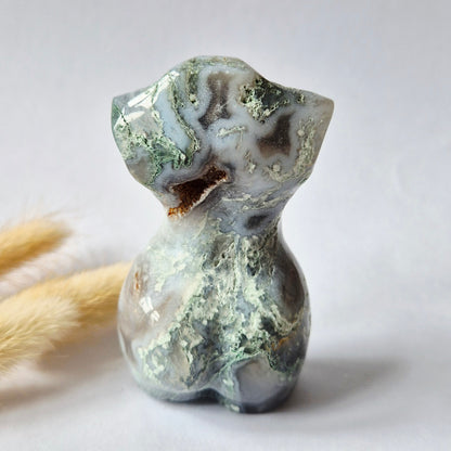 Edelsteinbüste einer Frau (8 cm) - Rosenquarz