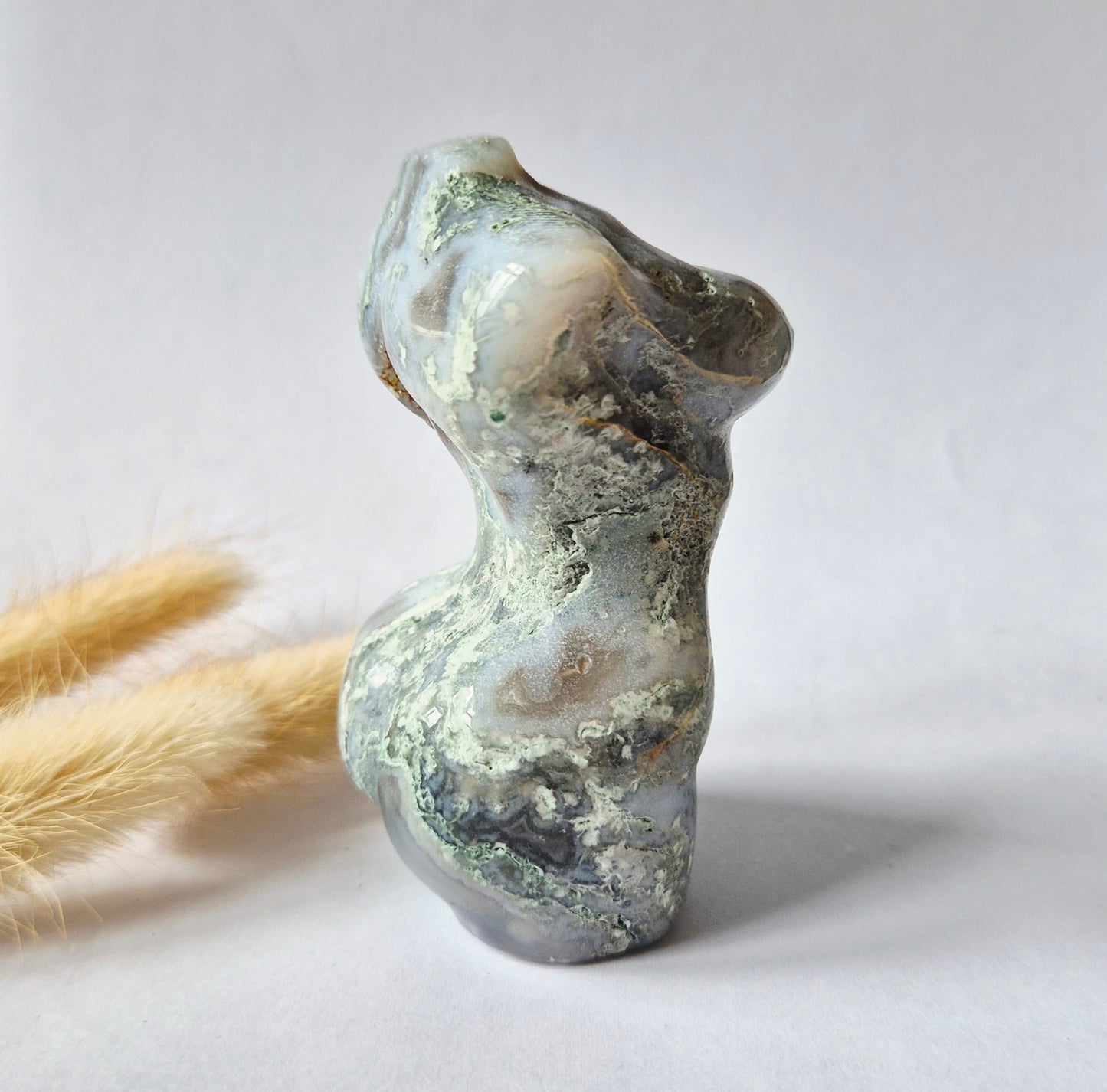 Edelsteinbüste einer Frau (8 cm) - Rosenquarz