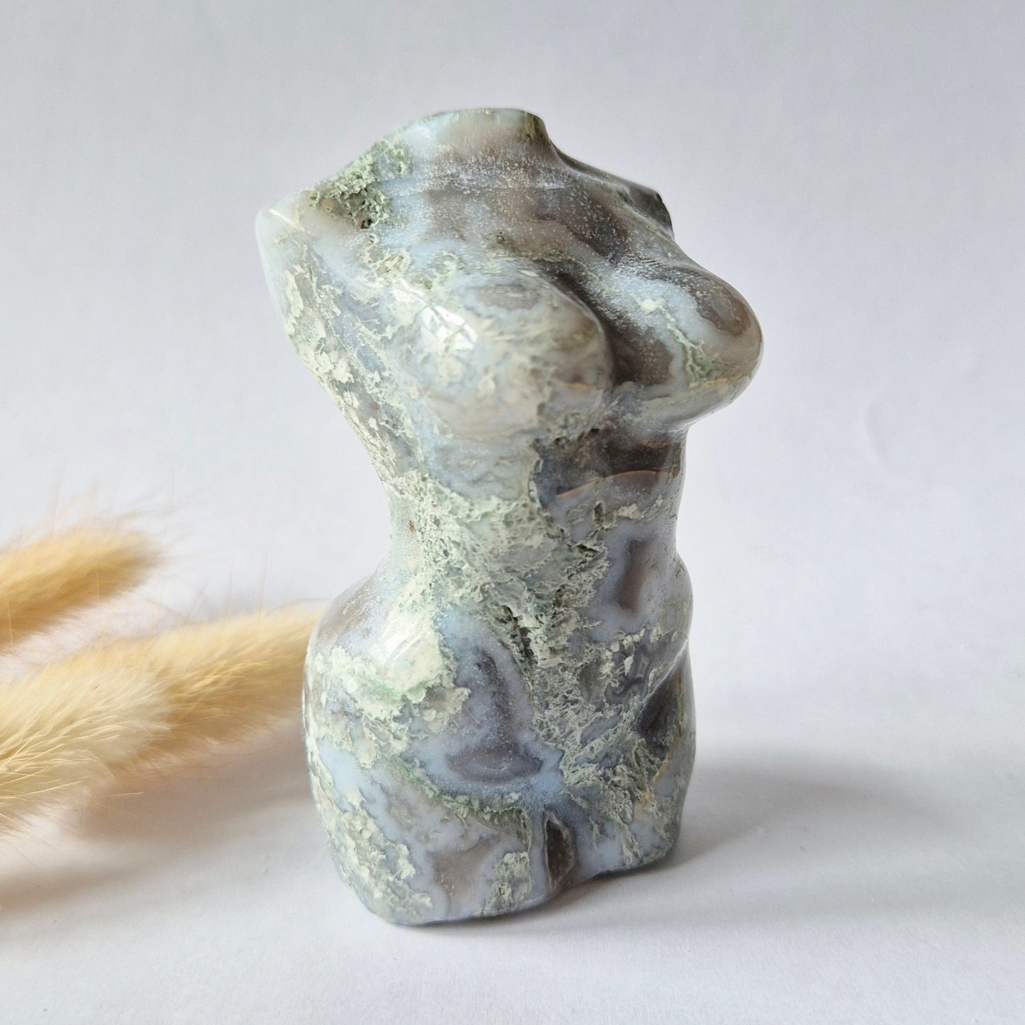 Edelsteinbüste einer Frau (8 cm) - Rosenquarz