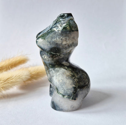 Edelsteinbüste einer Frau (8 cm) - Rosenquarz