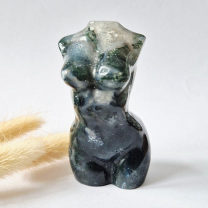 Edelsteinbüste einer Frau (8 cm) - Rosenquarz