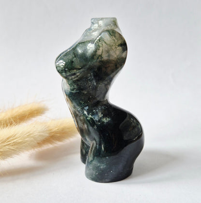 Edelsteinbüste einer Frau (8 cm) - Rosenquarz