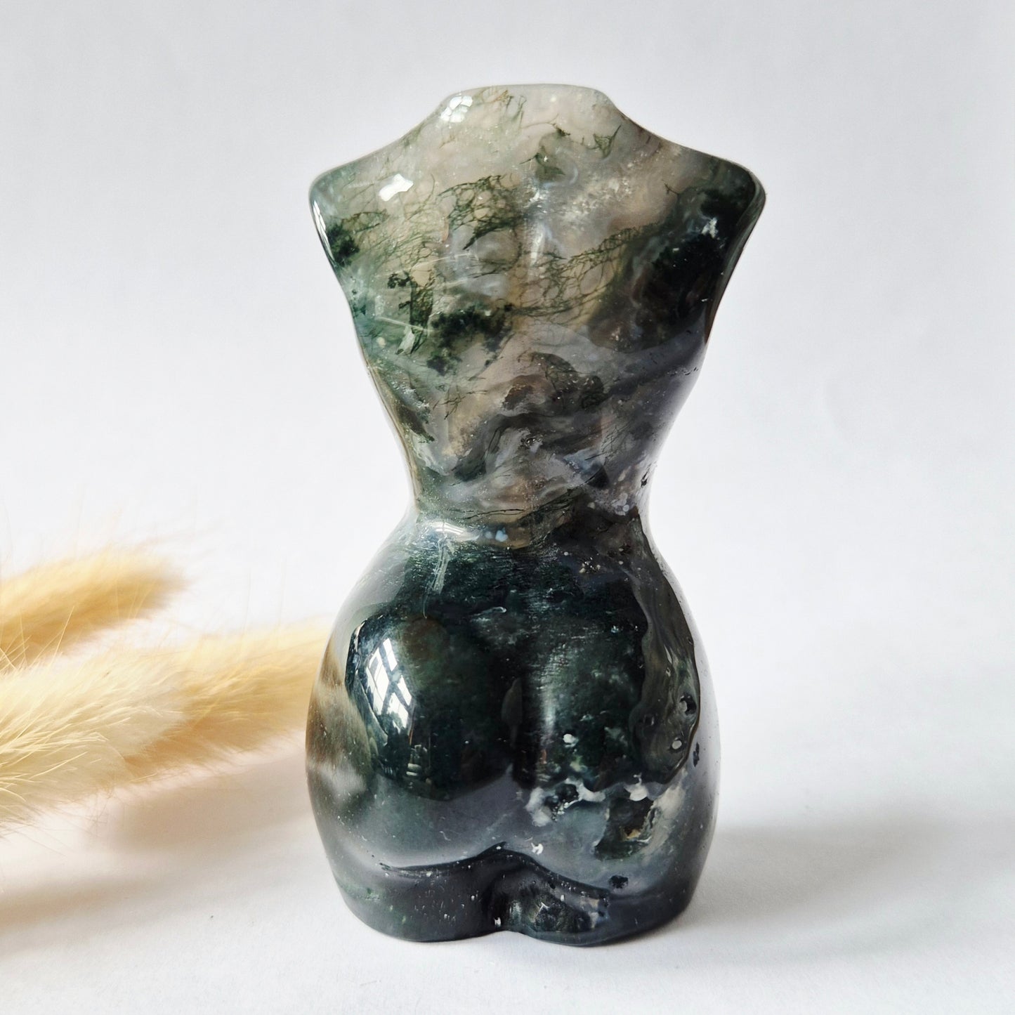 Edelsteinbüste einer Frau (8 cm) - Rosenquarz