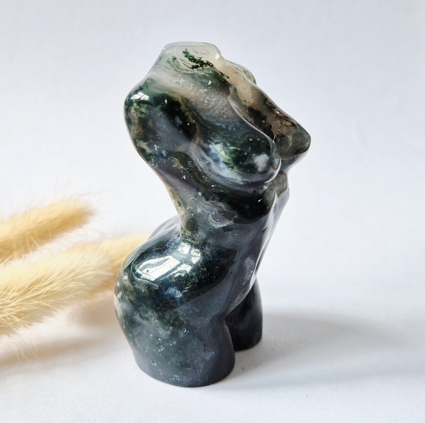 Edelsteinbüste einer Frau (8 cm) - Rosenquarz