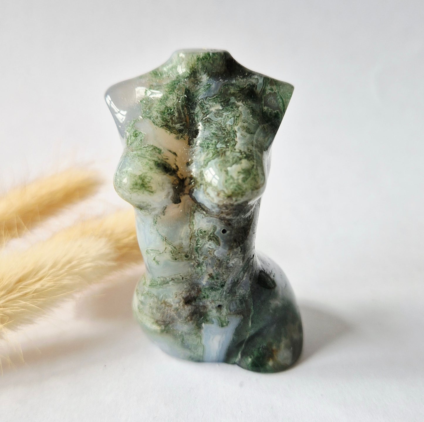 Edelsteinbüste einer Frau (8 cm) - Rosenquarz