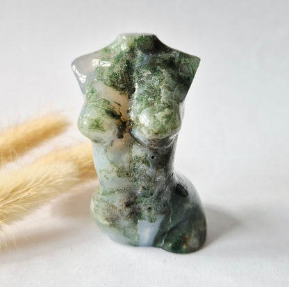 Edelsteinbüste einer Frau (8 cm) - Rosenquarz