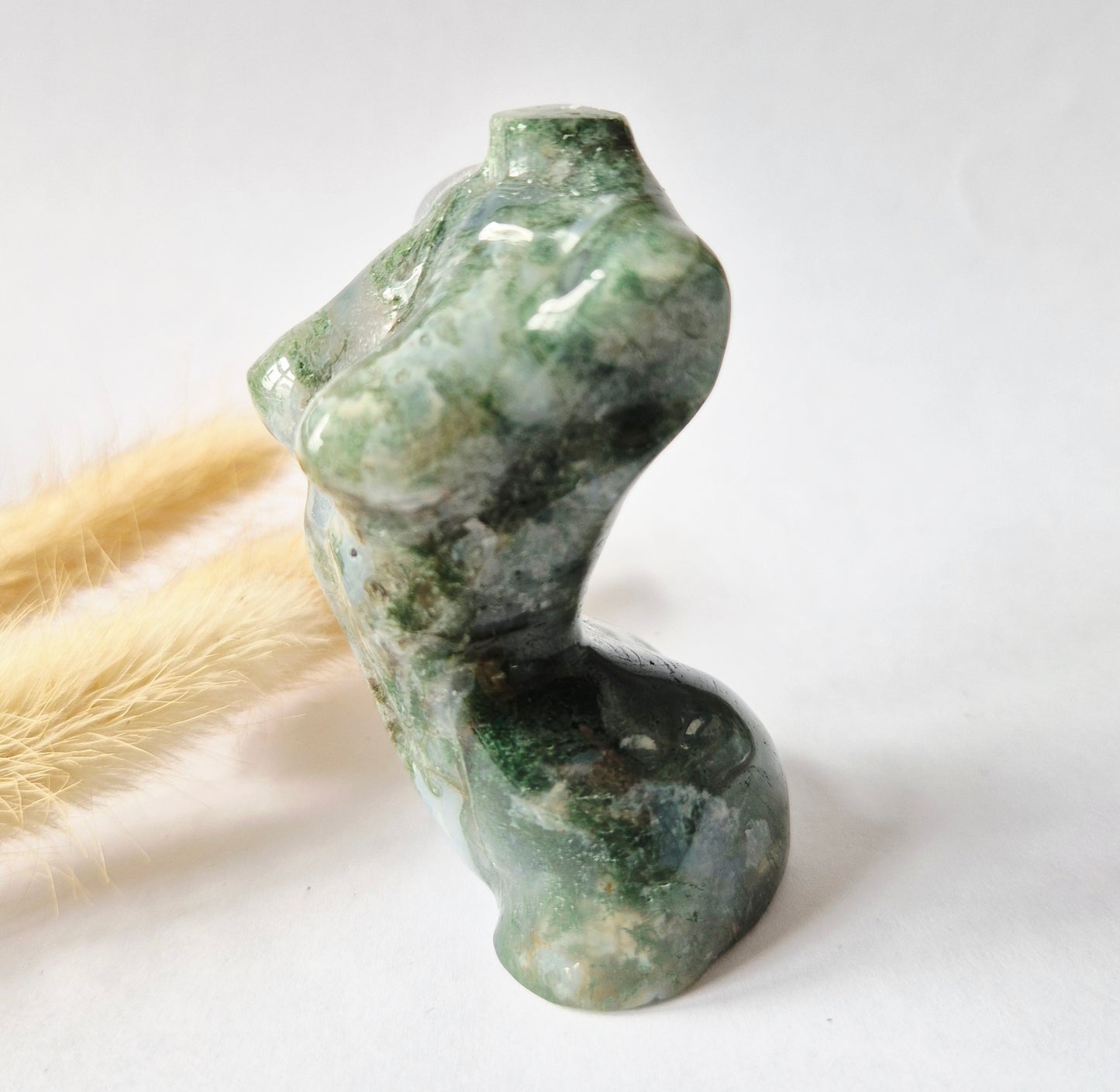 Edelsteinbüste einer Frau (8 cm) - Rosenquarz