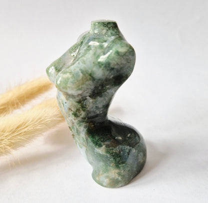 Edelsteinbüste einer Frau (8 cm) - Rosenquarz